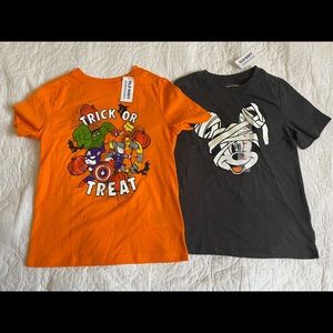 Old Navy Mickey Mouse Mummy  (glow in the dark) and Avengers Trick or Treat Tees